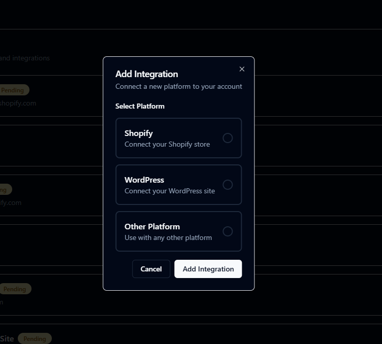 add-integration add-integration