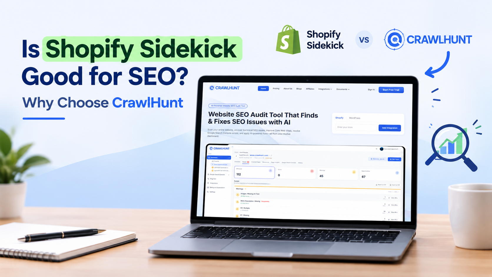 Is Shopify Sidekick Good for SEO? Why Choose CrawlHunt