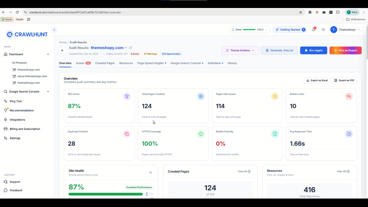 run-crawlhunt-seo-audit Run a CrawlHunt SEO Audit