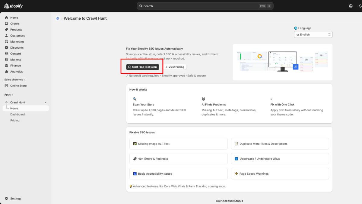 redirection-to-the-crawlhunt Automatic Redirection to the Crawlhunt Web Application
