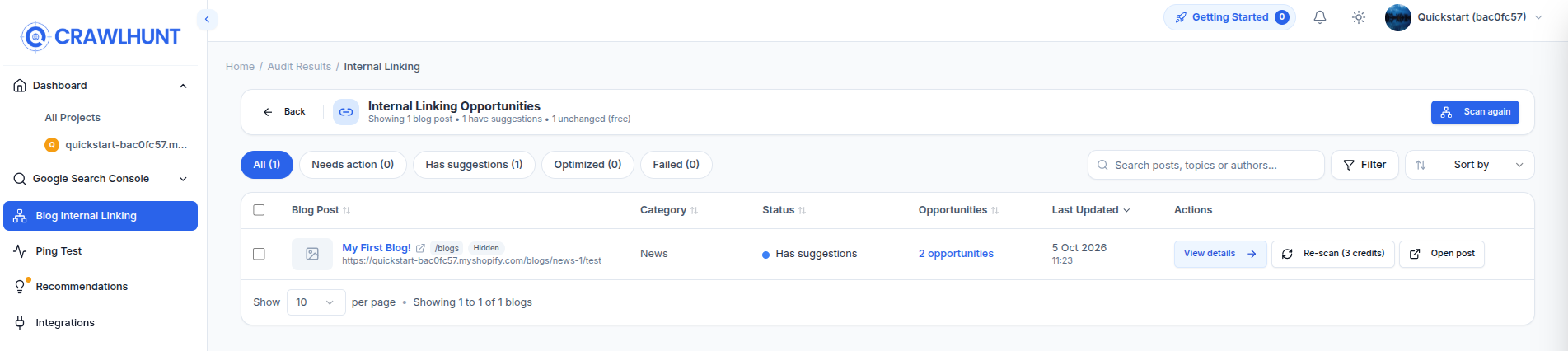 Internal Link and Inlink Management